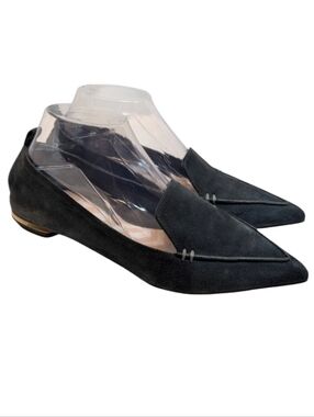 Nicholas Kirkwood Suede Pointed Loafers Size EU 38.5 US Size 8/8.5